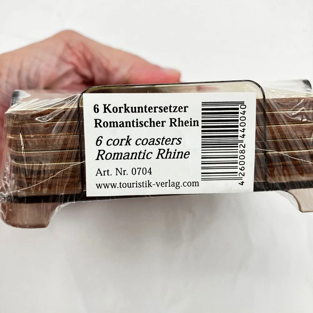 Touristik-Verlag Coasters Romantic Rhine Set of 6 Multicolor Koblenz Souvenir